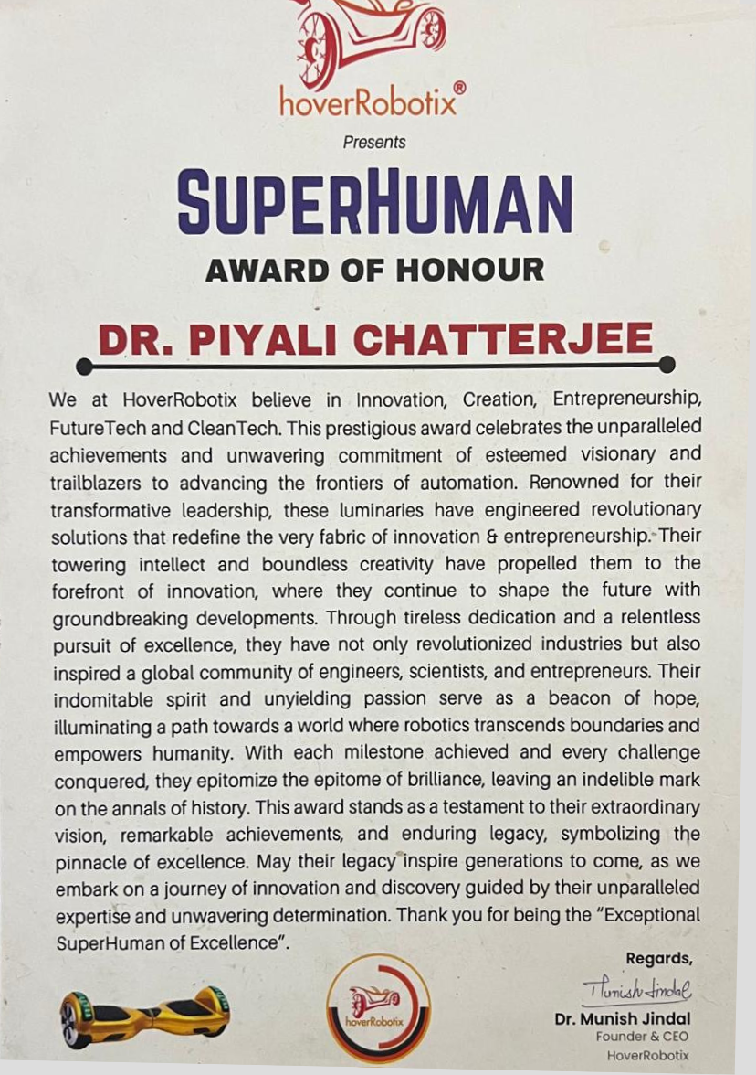 Dr Piyali Chatterjee